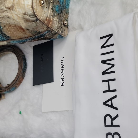 NWT BRAHMIN DESIGNER PURSE BAG HANDBAG Melbourne Rare Design Italian Leather - Picture 5 of 12